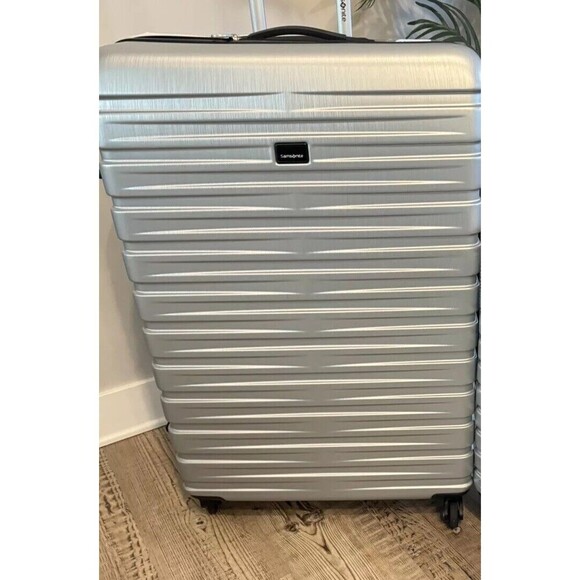 SAMSONITE Uptempo Hardside 1 Piece Large Spinner Silver 28” Luggage Suitcase - Picture 3 of 8